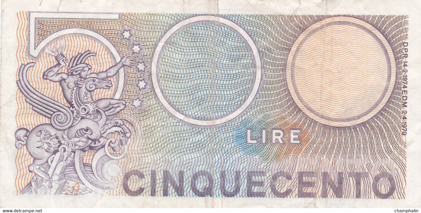 Italie - Billet De 500 Lire - 2 Avril 1979 - P94 - 500 Lire