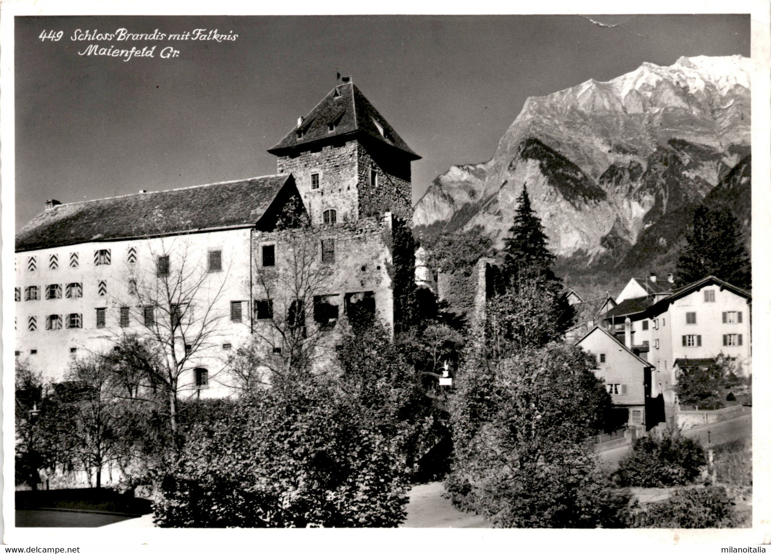 Schloss Brandis Mit Falknis - Maienfeld GR (449) * 15. 10. 1963 - Maienfeld