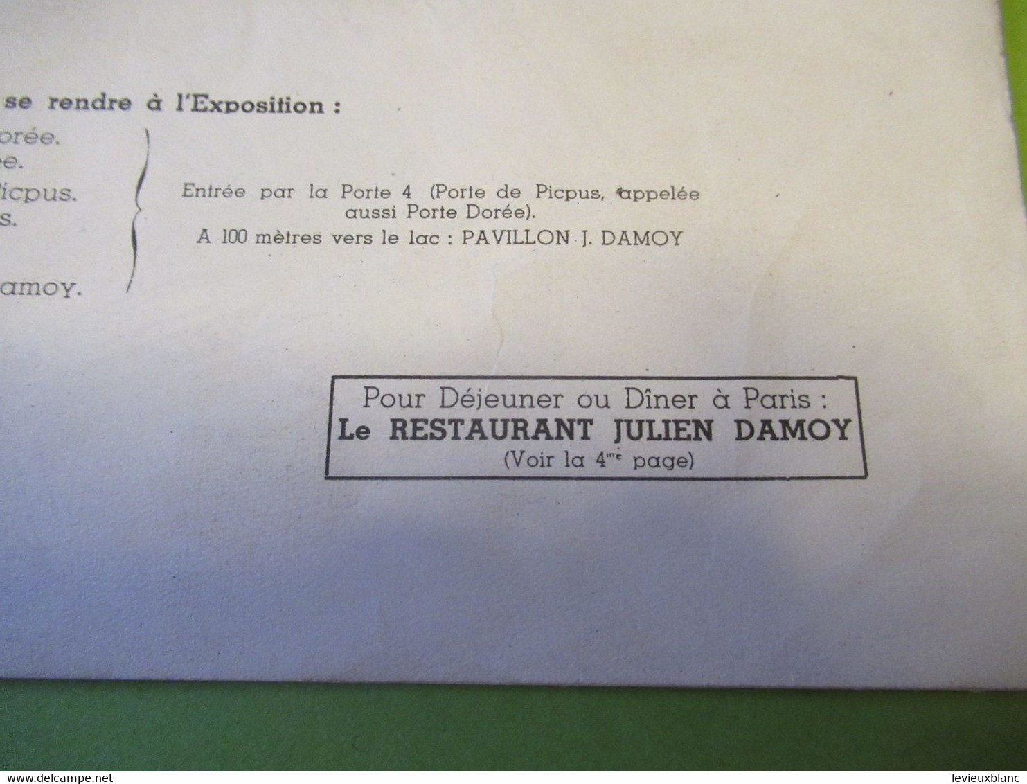 Exposition Coloniale/ Pavillon De Dégustation Des Produits JULIEN DAMOY/ Grand Plan Global De L'Exposition/1931   VPN345 - Coffee & Tea