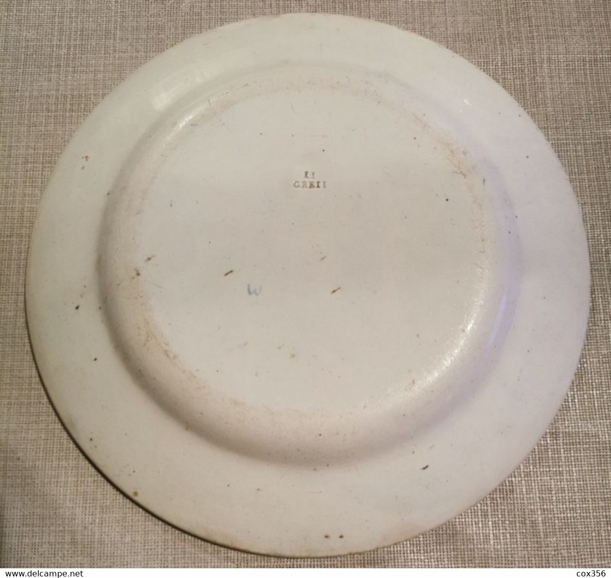 Assiette Polychrome CREIL MONTEREAU XIXE N12 - Creil Montereau (FRA)