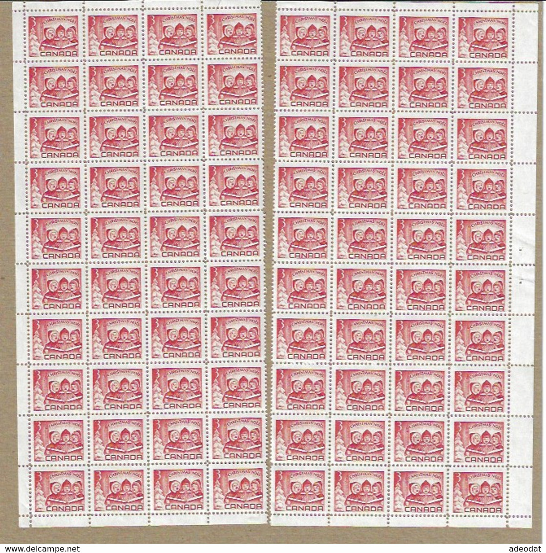 CANADA 1967 SCOTT 476 MNH 2  SHEETS OF 40 - Full Sheets & Multiples