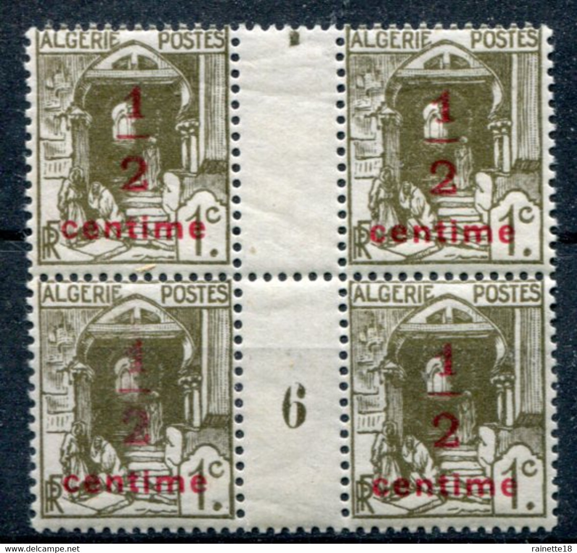 Algérie           57 **  Bloc De 4, Millésime 6 - Unused Stamps