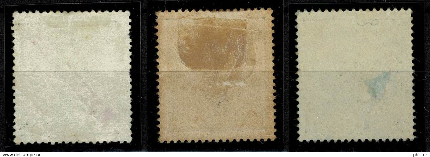 Portugal, 1910, # 171, 180/1, Sob. Invertida, Used And MH - Gebraucht