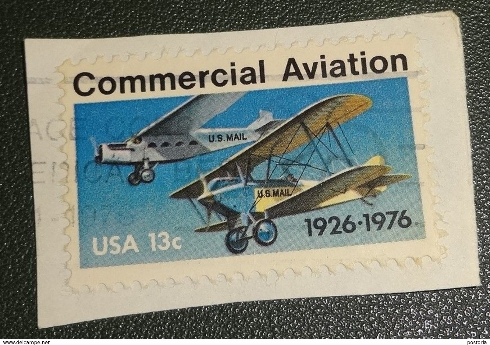 USA - Michel - 1254 - 1976 - Gebruikt  Onafgeweekt - Cancelled On Paper - Vliegtuigen - Commercial Aviation - Luchtvaart - Used Stamps