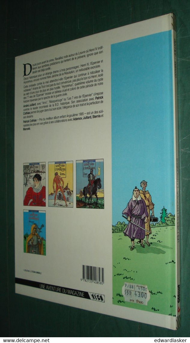 LES 7 VIES DE L'EPERVIER 4 : Hyronimus /Cothias Juillard - EO Glénat 1988