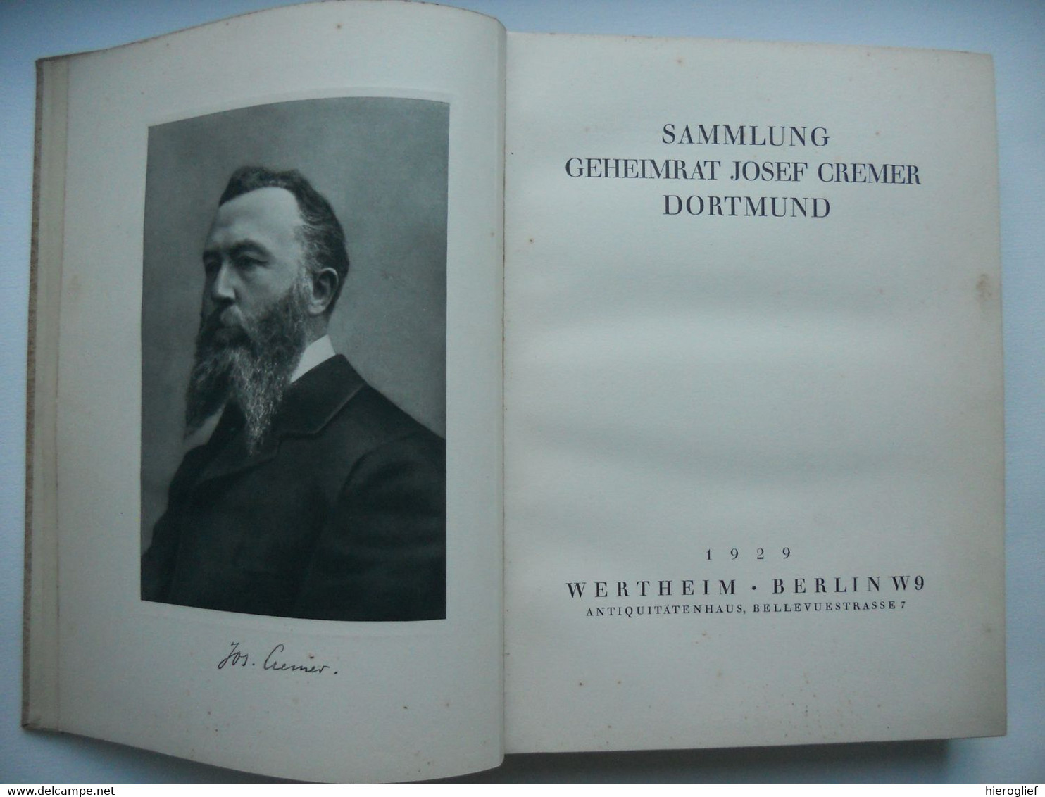 SAMLUNG JOSEF CREMER DORTMUND  1929 Berlin W9 Wertheim Gemälde Flämischer Meister Französichen Schule - Schilderijen &  Beeldhouwkunst