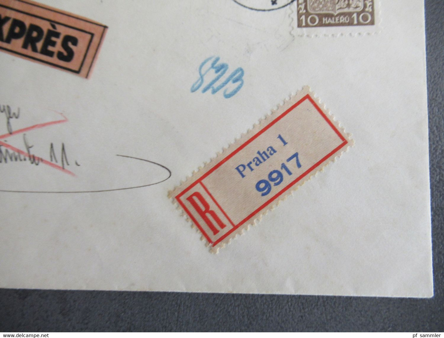 Böhmen Und Mähren 16.8.1939 Früher Beleg MiF Mit CSSR Marke Einschreiben Expres Ank. Stempel Halle Fernsprechamt - Covers & Documents