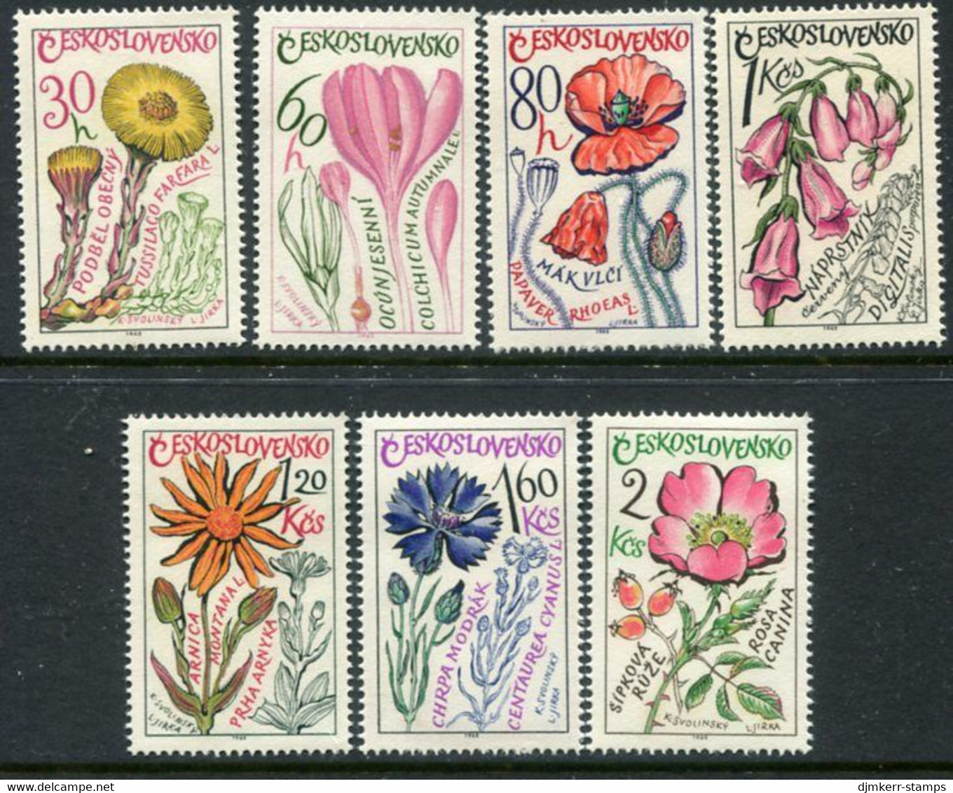 CZECHOSLOVAKIA 1965 Medicinal Plants MNH / **.  Michel 1583-89 - Ungebraucht