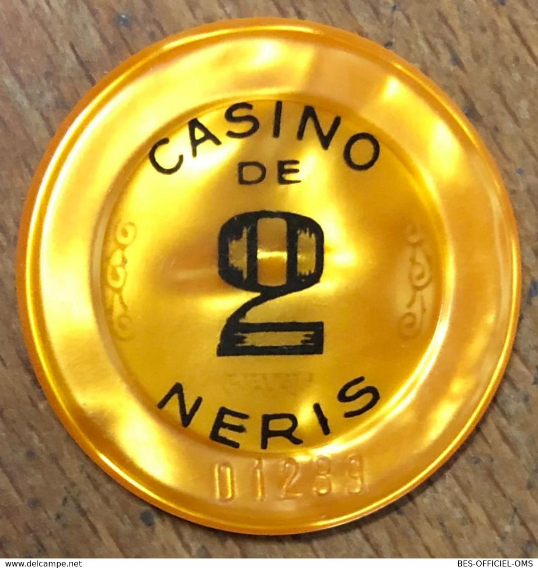 03 NÉRIS-LES-BAINS CASINO JETON DE 2 FRANCS N° 01299 CHIP COINS TOKENS GAMING - Casino