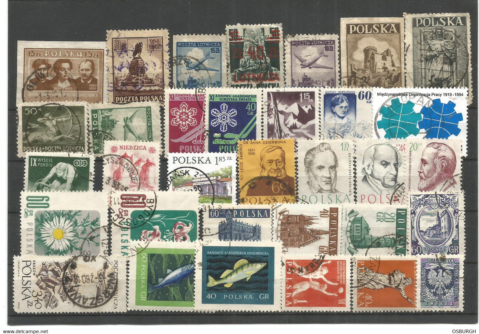 POLAND. USED MIXTURE OF STAMPS - Collections