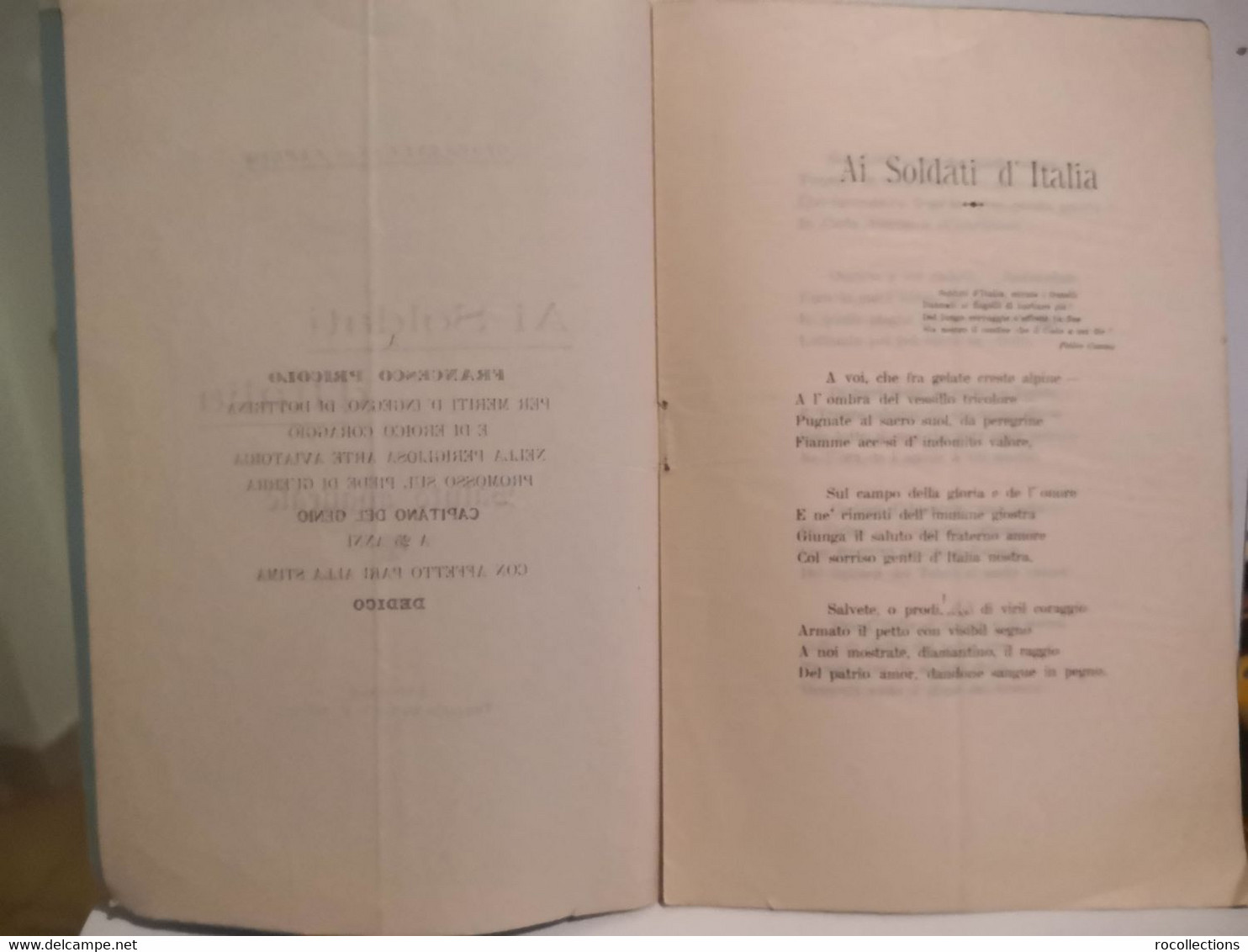 Italy Italia Grande Guerra AI SOLDATI D'ITALIA Saluto Augurale LAGONEGRO 1915. - Guerre 1914-18