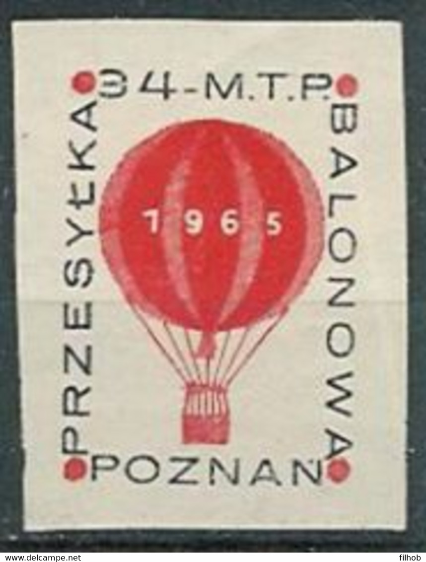 Poland Label - Balloon 1965 (L025): Poznan Fair 34 MPT - Ballonnen