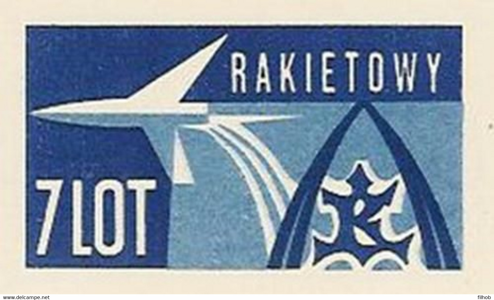 Poland Label - Rocket 1967 (L034): 7 Flight - Rockets