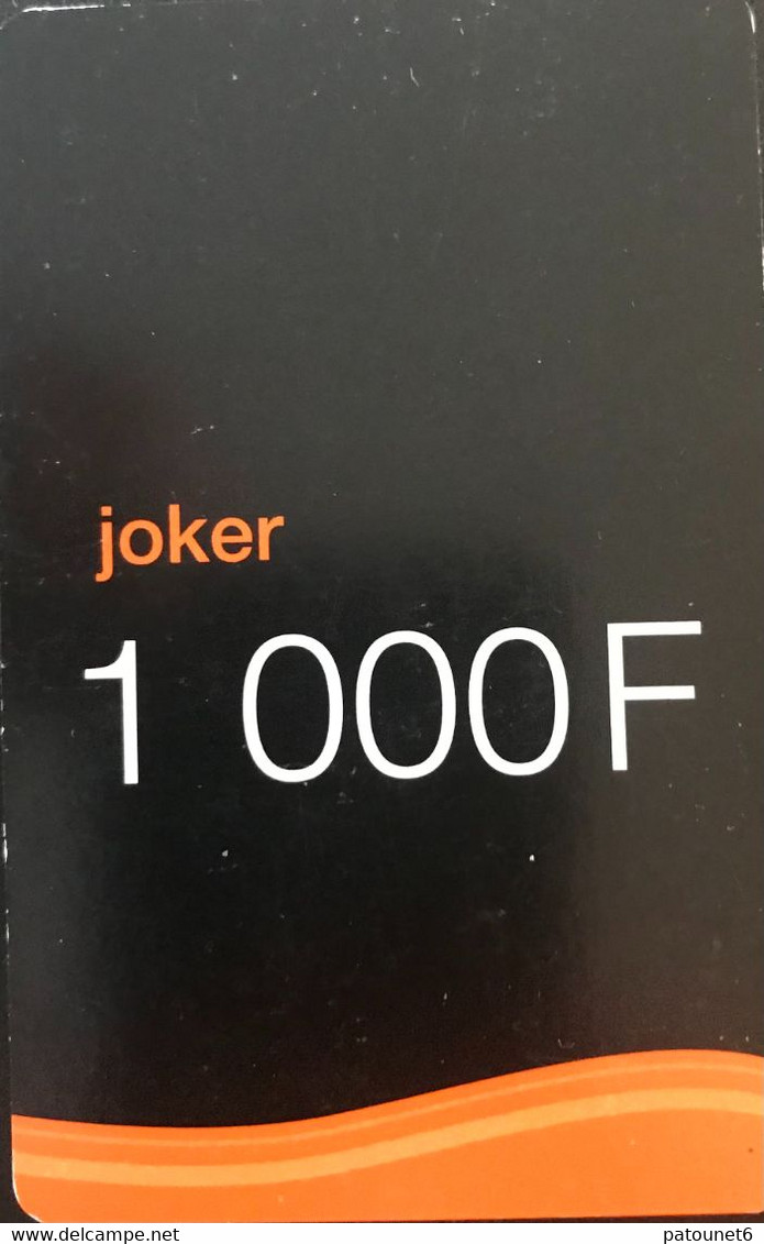 CAMEROUN  -  Recharge  - ORANGE  -  Joker  -  Noir  -  1.000 F - Camerun