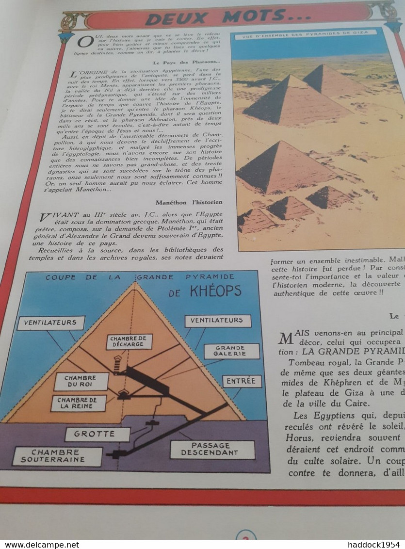 Le Mystère De La Grande Pyramide Tome 1 Le Papyrus De Manéthon E.P.JACOBS Blue Circle 1984 - Blake & Mortimer