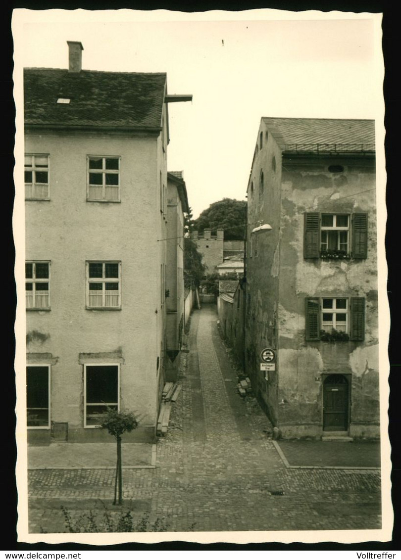 Orig. Foto Um 1955 Eichstätt, Blick In Die Hexengasse, Wohnhäuser, Privat Haus - Eichstaett