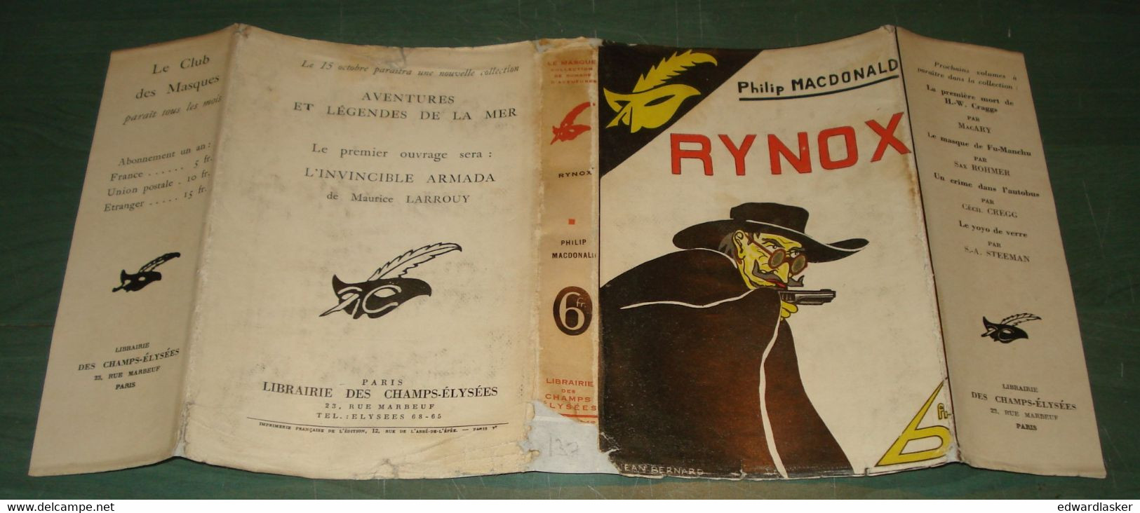 Le MASQUE n°137 : Rynox /Philip MacDonald - jaquette 1933