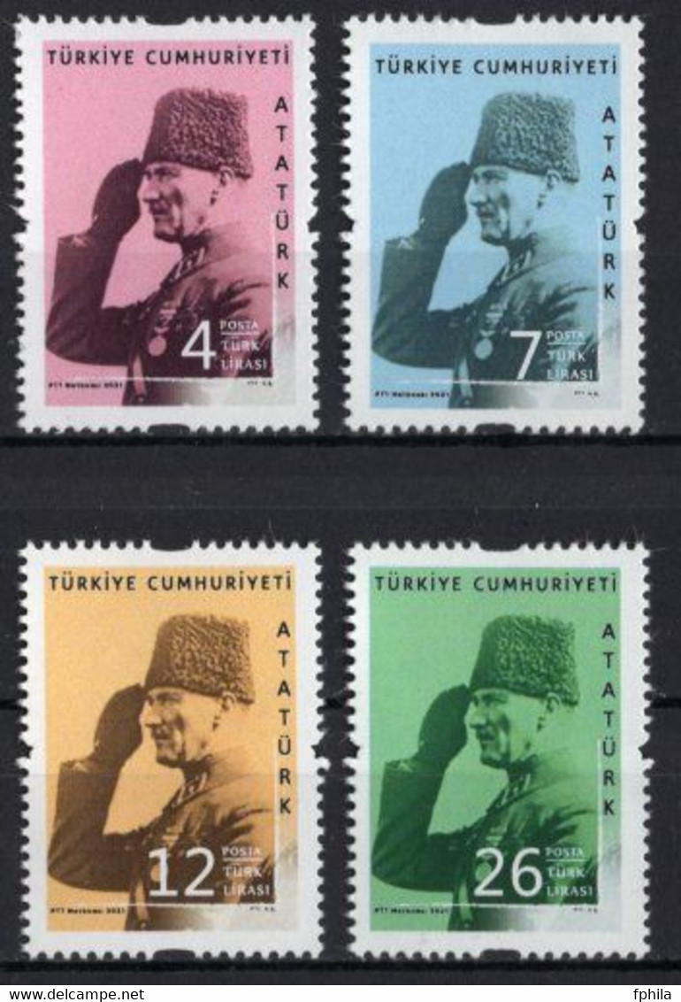 2021 TURKEY DEFINITIVE POSTAGE STAMPS THEMED ATATURK MNH ** - Nuevos