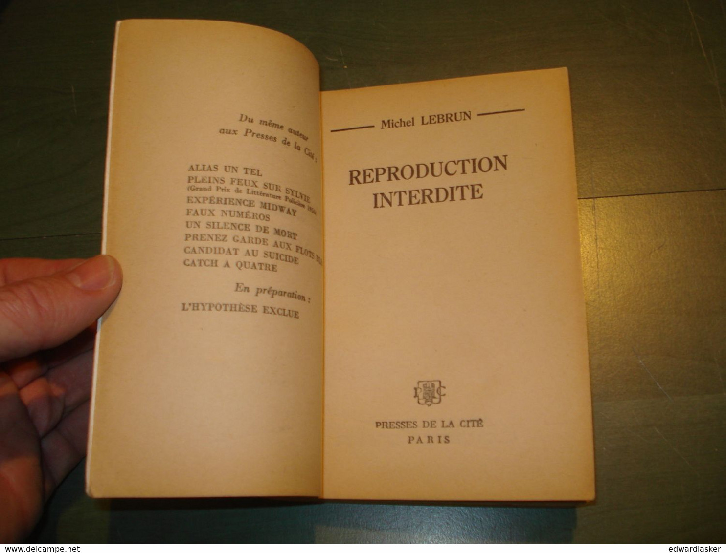 Un MYSTERE N°350 : Reproduction Interdite /Michel Lebrun - Mai 1957 - Presses De La Cité