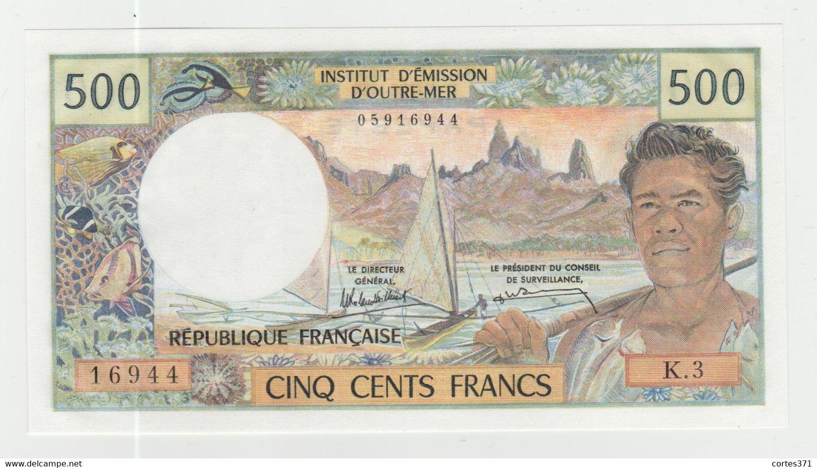 Tahiti Pick 500 Francs  1985 P-25d UNC - Sonstige – Ozeanien