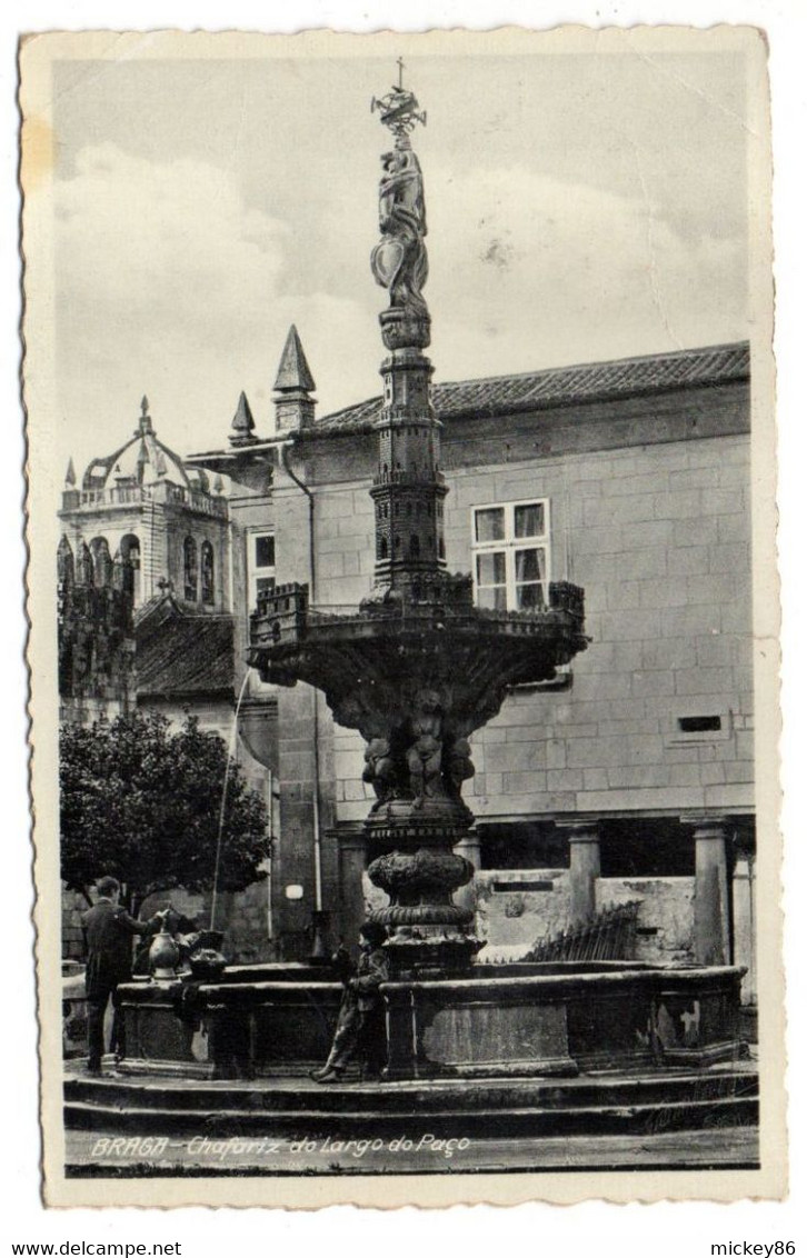 Portugal-- BRAGA --1939--Chafariz Do Largo Do Paço (animée) ............à Saisir - Braga