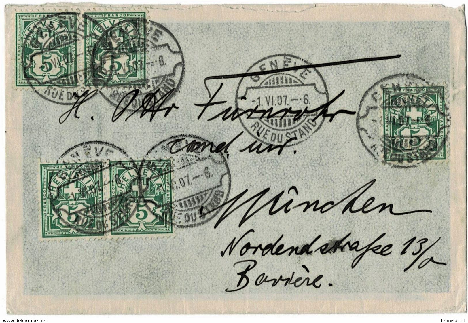 1907, " GENEVE " Rasierklingen-Stp. , A5890 - Briefe U. Dokumente