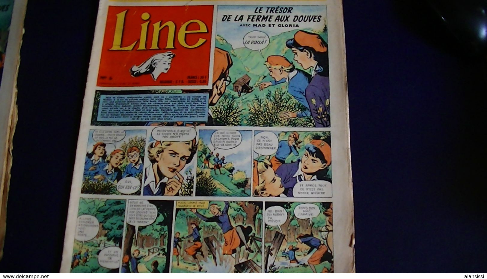 LINE N° 6    Bon état  Mais Quelques Coupures Et Manque Une Vignette Coin Gauche 1955 16 Pages  Grand Format  25 X 31 - Line