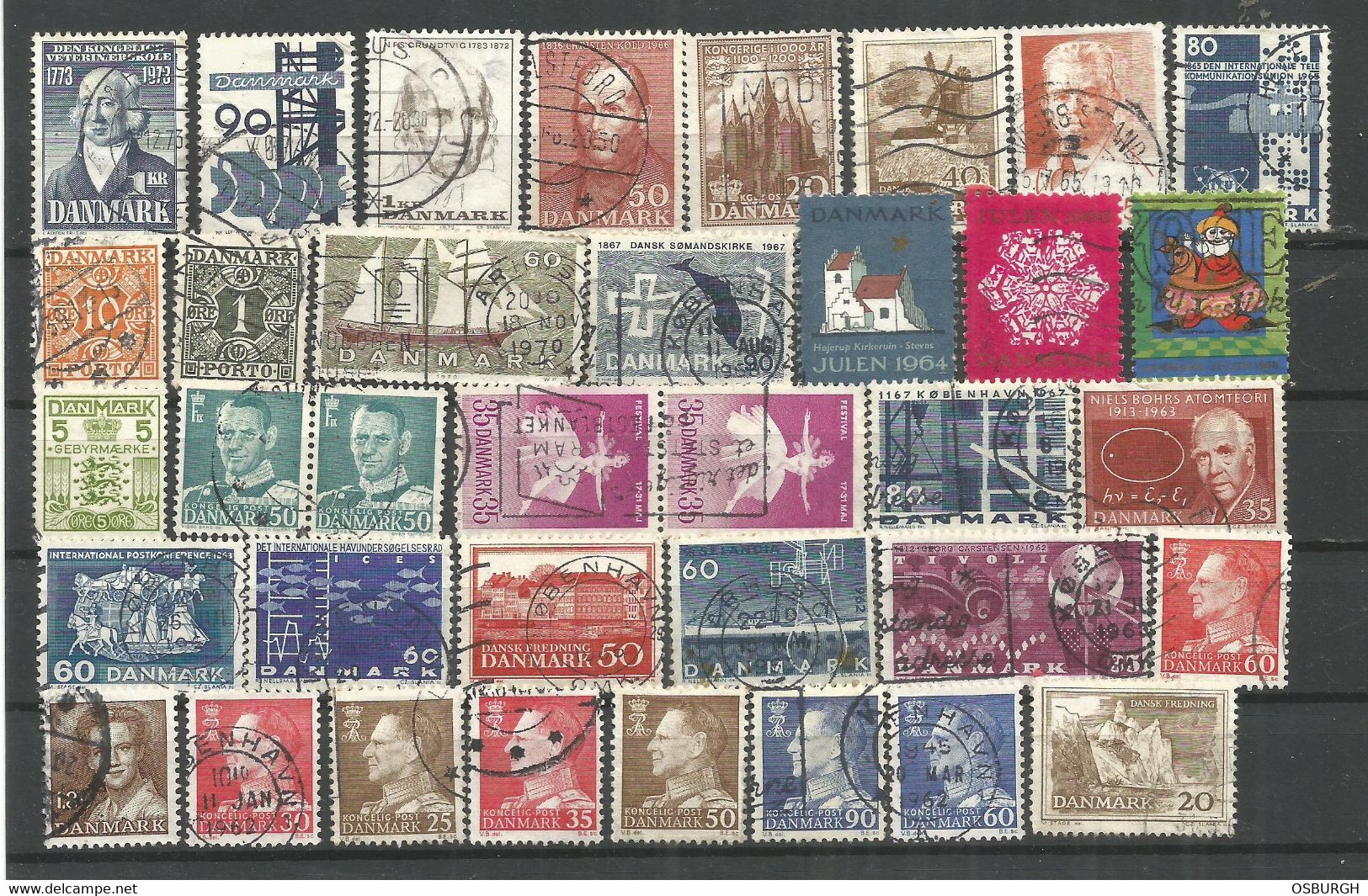 DENMARK. MIXTURE OF USED STAMPS. - Collezioni