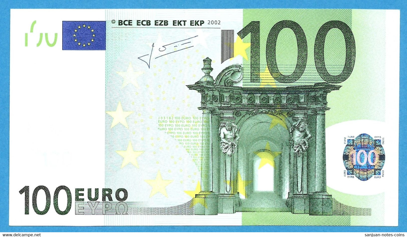 100 EURO ITALY TRICHET S-J031 UNC-FDS (D142) - 100 Euro