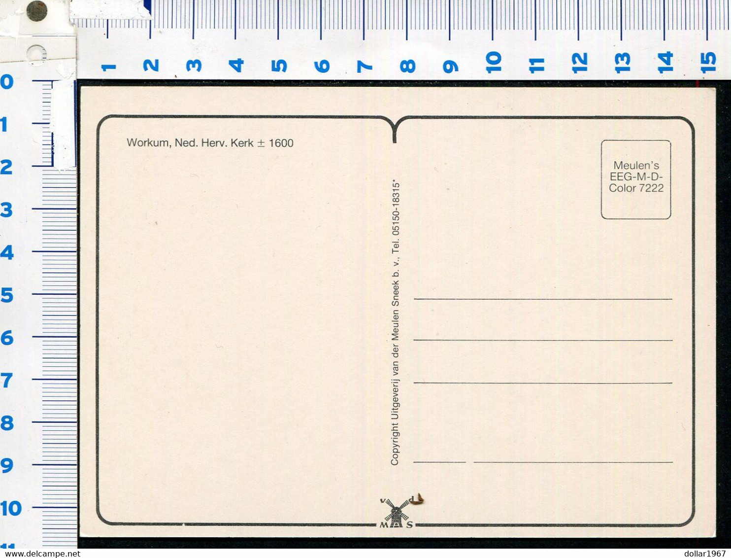 Protestantse Gemeente Te Workum  , Merk 5, 8711 CL Workum  .-Not  Used  2 Scans For Condition. (Originalscan !!) - Workum