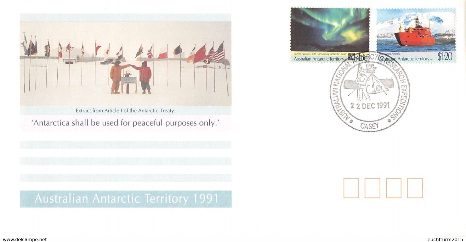AUSTRALIAN ANTARCTIC TERR. - 4 COVERS ANTARCTIC RESEARCH EXPEDITION 1991/92 / YZ 118 - Cartas & Documentos
