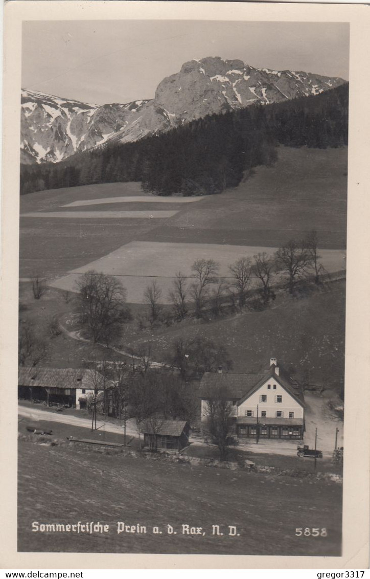 A1944) PREIN An Der RAX - Niderdeonau - Super HAUS DETAIL Mit Sehr Altem AUTO !! TOP 1939 - Raxgebiet