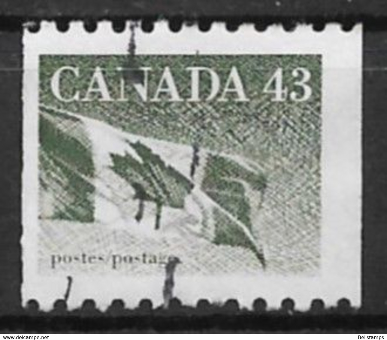 Canada 1992. Scott #1395 (U) Flag - Markenrollen