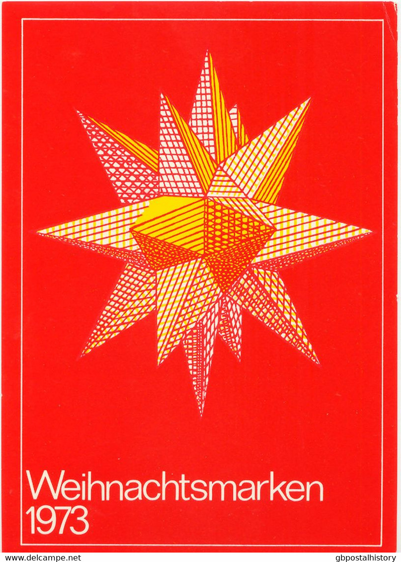 BERLIN 1973, Offizielle Erststagskarte Der Weihnachtsmarken, Gel. Mit ESST, Selt. - Sehr Geringe Auflage   - Gesponsort - Cartas Máxima