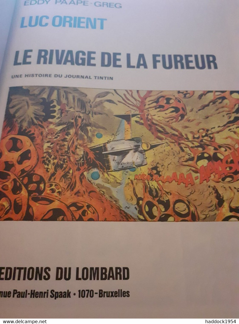 Le Rivage De La Fureur  EDDY PAAPE GREG Le Lombard 1981 - Luc Orient