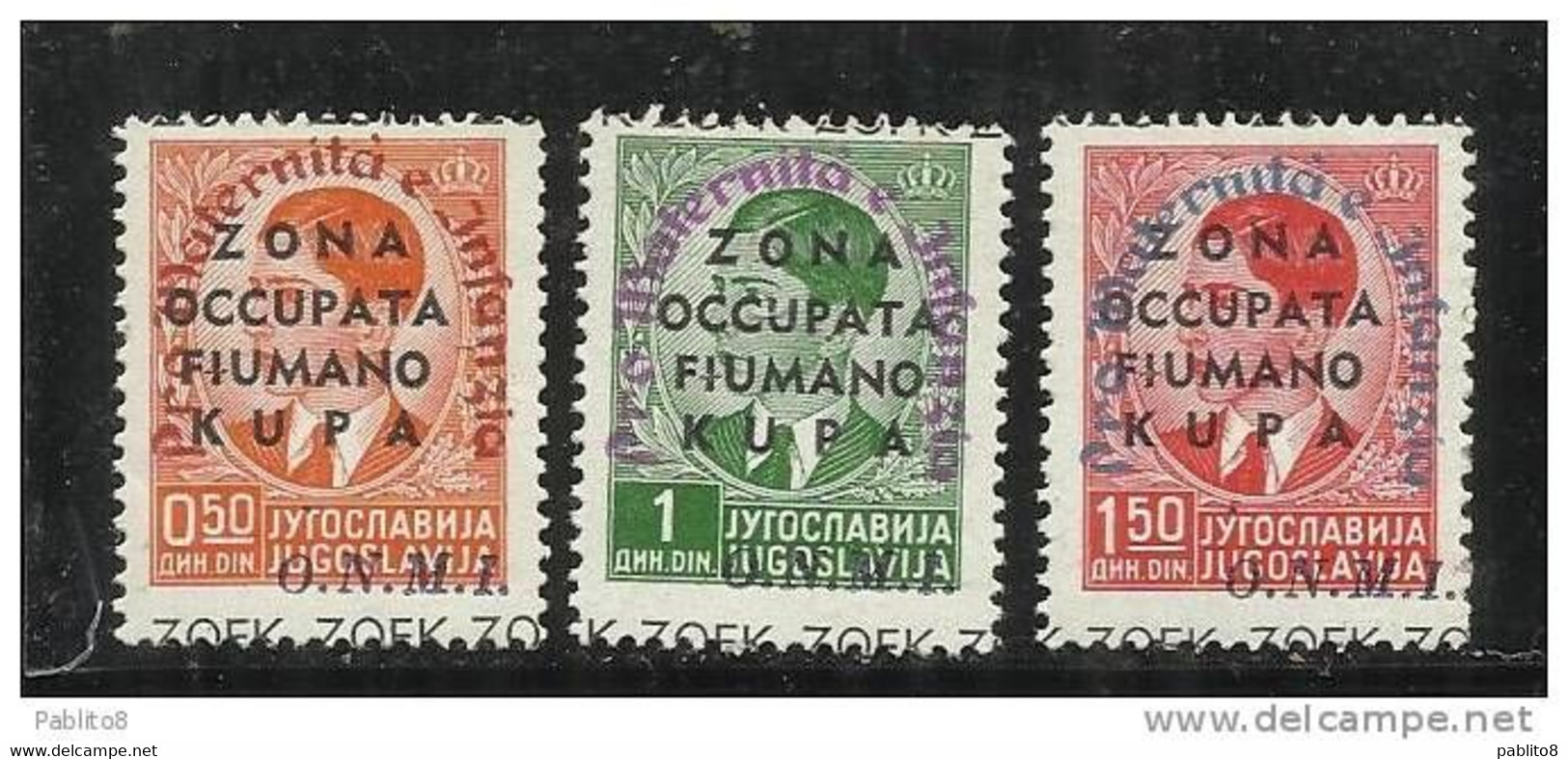 ZONA FIUMANO KUPA 1942 ONMI MATERNITÀ INFANZIA NUOVA SOPRASTAMPA SERIE COMPLETA COMPLETE SET MNH - Fiume & Kupa