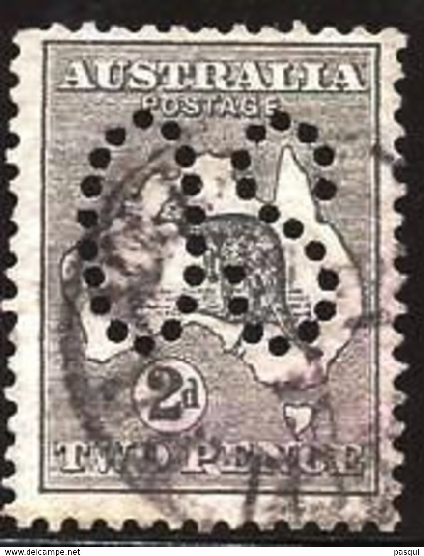 AUSTRALIA - Fx. 243 - Yv. S. 3 - 2 D. Gris Perforada O.S. Grande - 1913 - Ø - Service