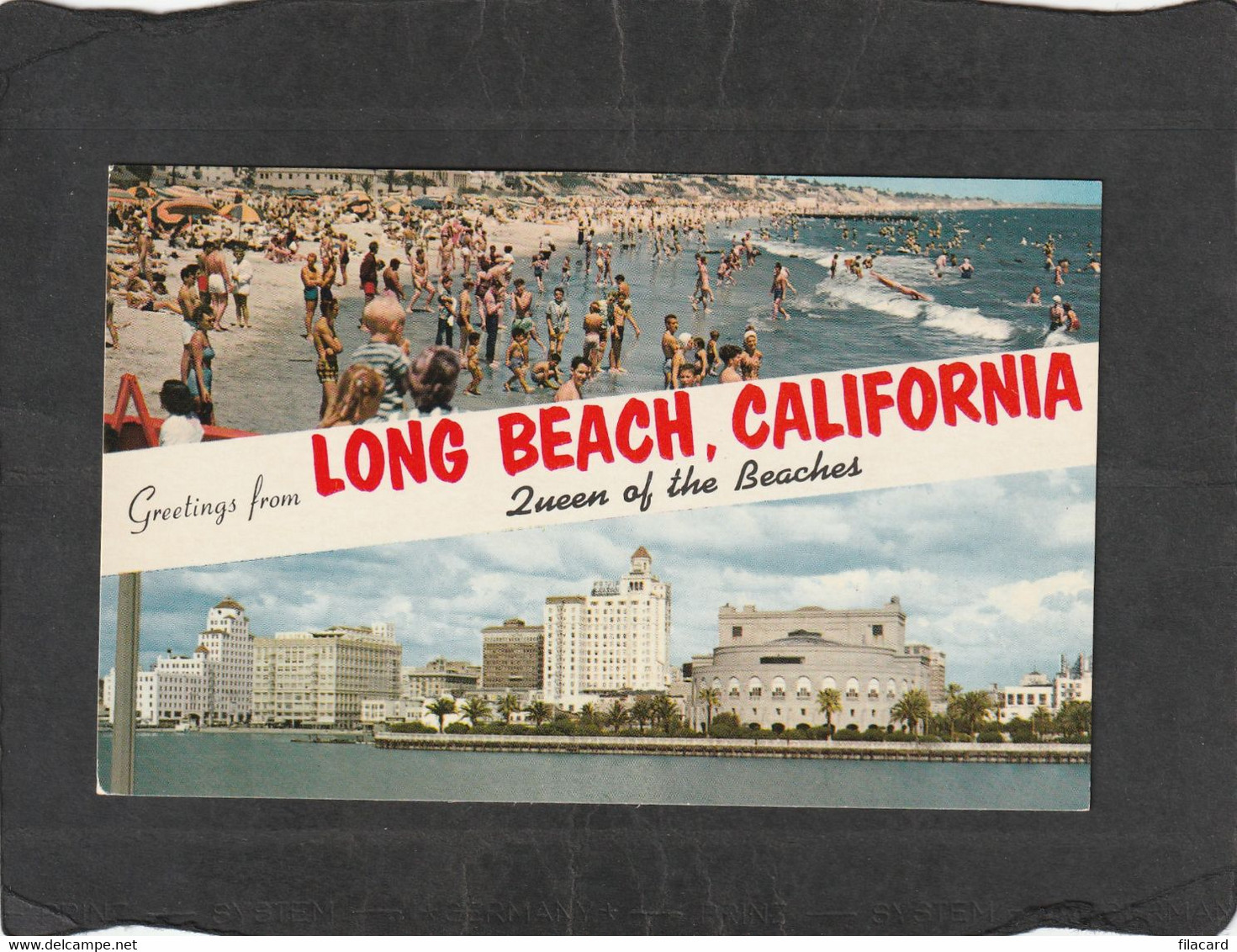 105852        Stati  Uniti,    Greetings  From   Long  Beach,  California,  NV - Long Beach