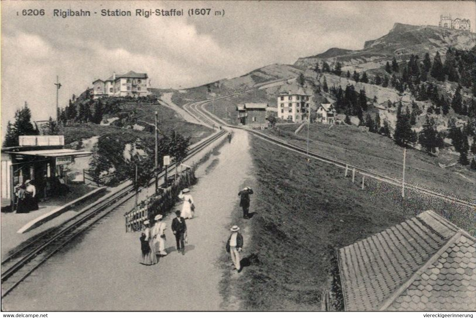 ! Alte Ansichtskarte Rigibahn, Station Rigi Staffel, Schweiz - Stations Without Trains