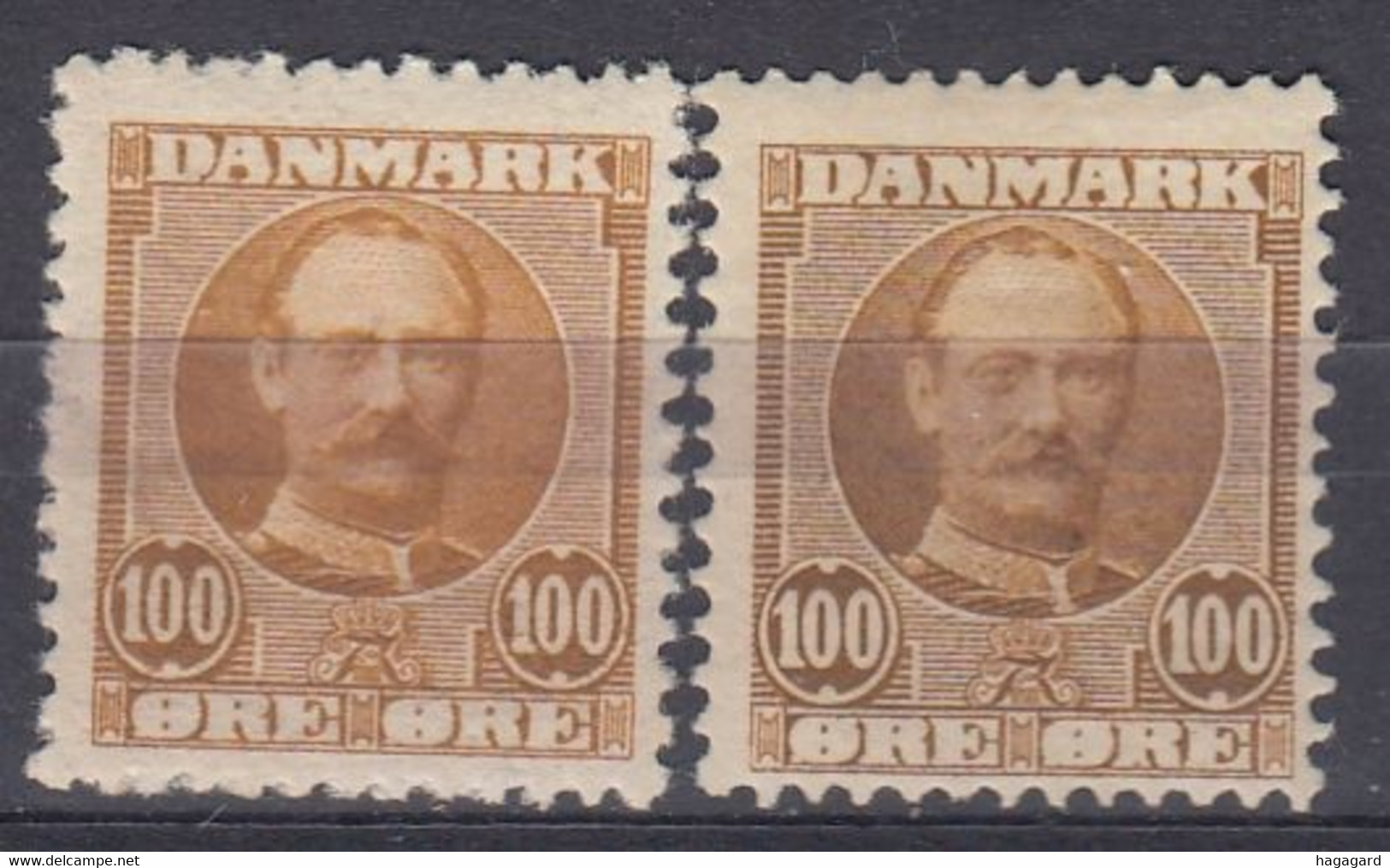 ++M1746. Denmark 1905. Michel 59 In 2 Shades. MH(*) Hinged - Unused Stamps