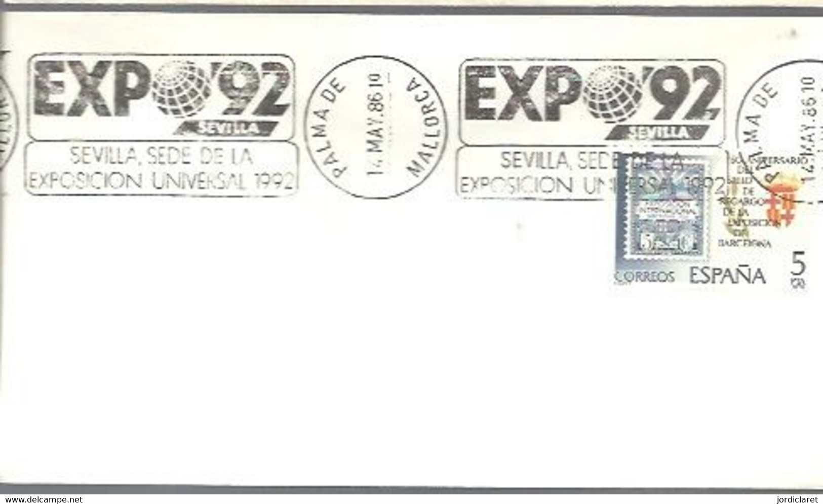 POSTMARKET ESPAÑA   PALMA DE MALLORCA - 1992 – Séville (Espagne)