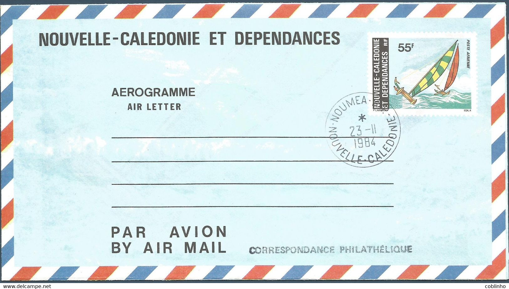 NOUVELLE CALEDONIE (New Caledonia) - Aérogramme - AER 11 - Oblitéré / Cancelled - 1984 - Aerogramas