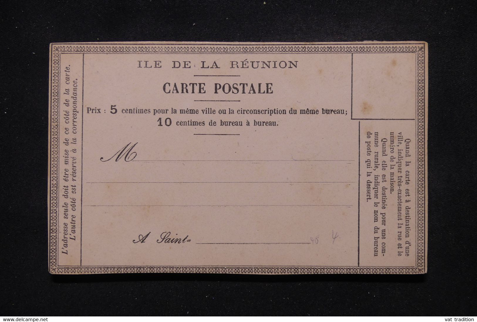 RÉUNION - Carte Postale Précurseur De La Réunion Non Circulé- L 110610 - Briefe U. Dokumente