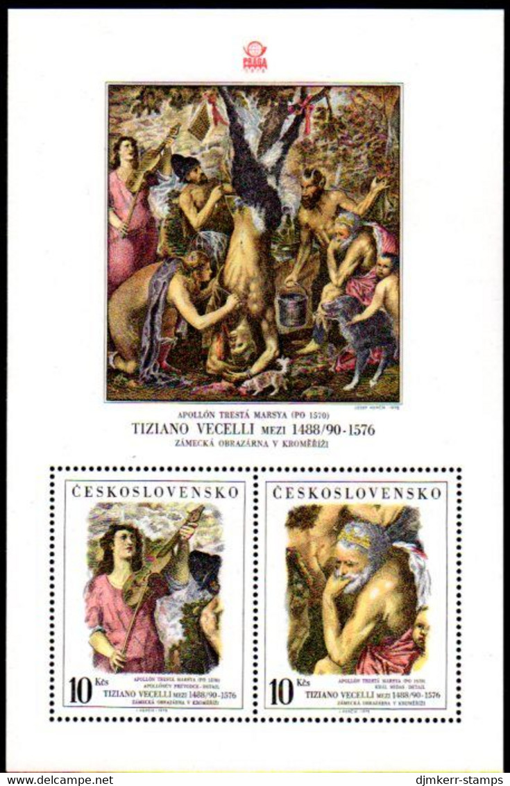 CZECHOSLOVAKIA 1978  Titian Painting Block MNH / **.  Michel  Block 37 - Blocks & Sheetlets