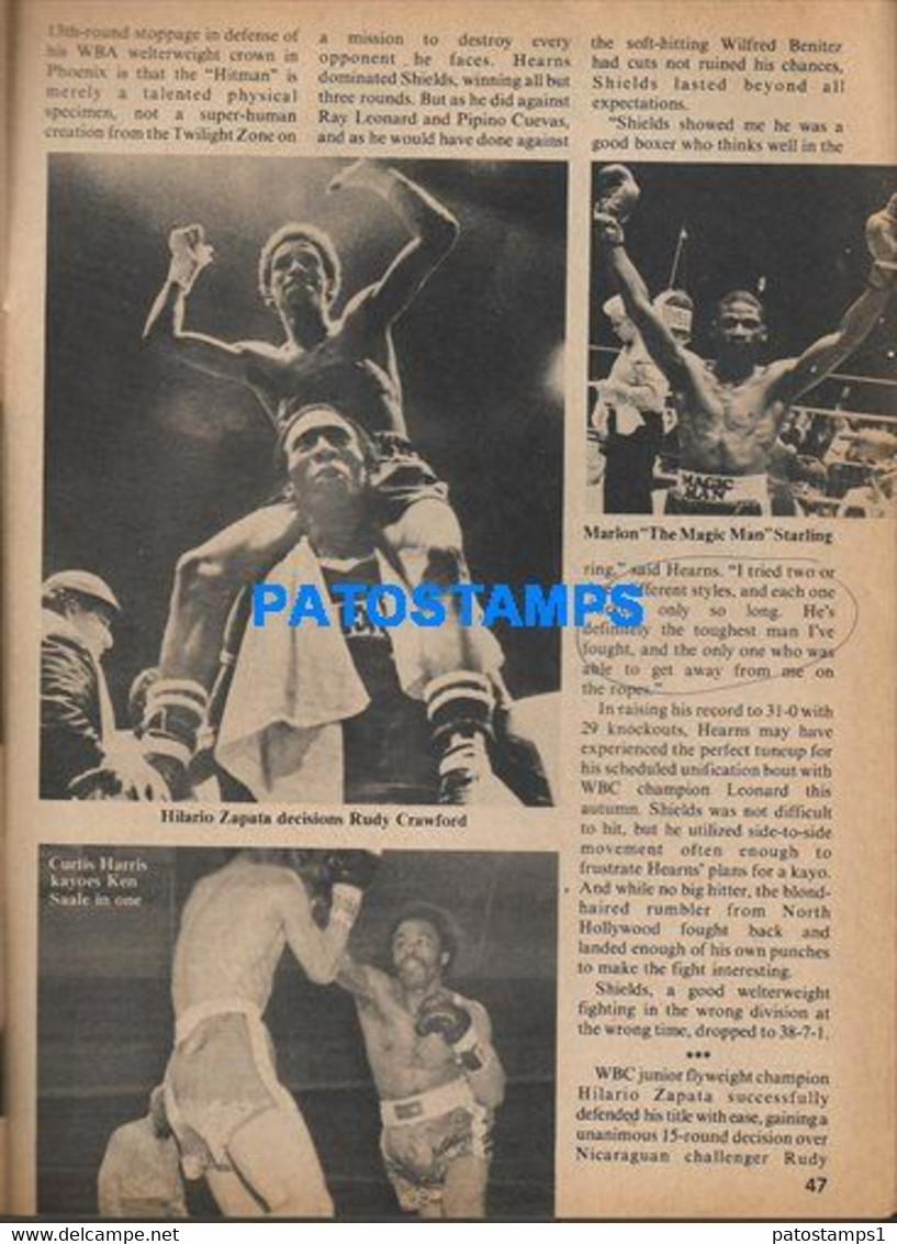 174359 SPORTS BOX REVISTA MAGAZINE BOXING INTERNATIONAL LEONARD VS KALULE YEAR 1981 DAMAGED  NO POSTCARD - Sonstige & Ohne Zuordnung