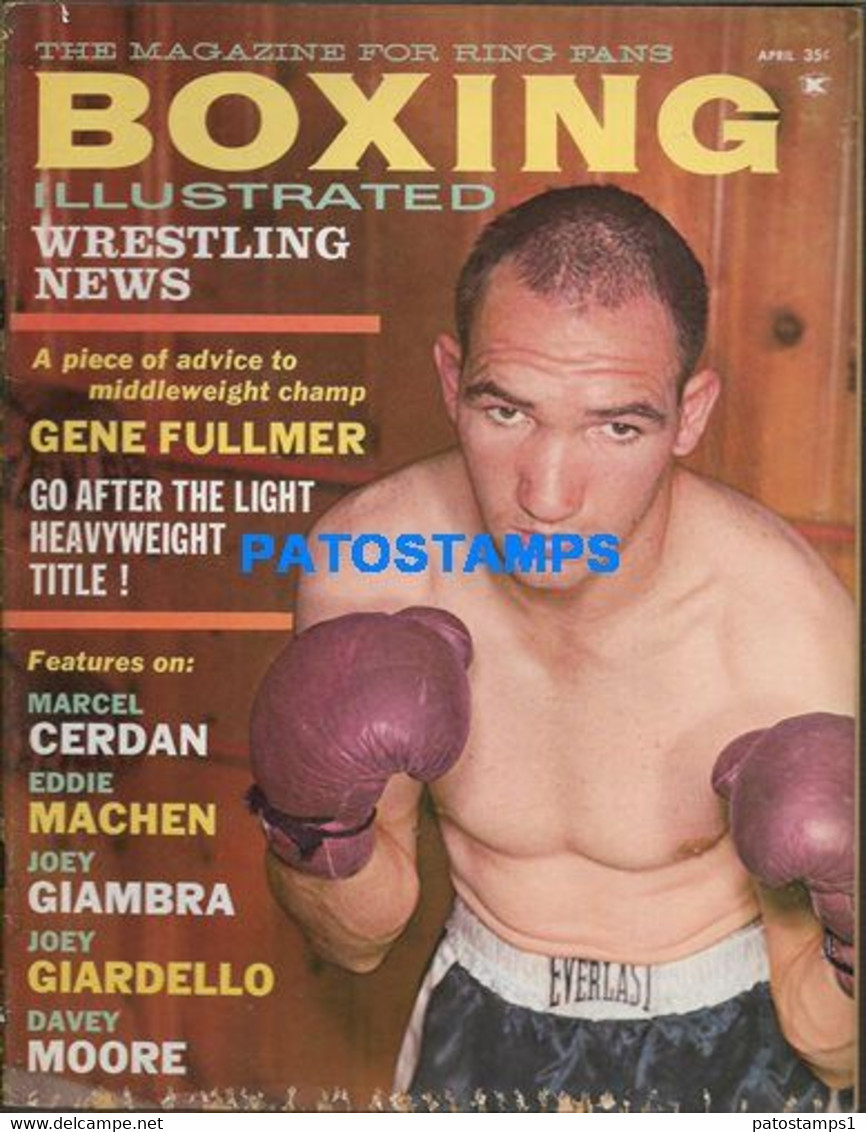 174362 SPORTS BOX REVISTA MAGAZINE BOXING ILLUSTRATED MARCEL CERDAN EDDIE MACHEN J GIAMBRA YEAR 1962 DAMAGED NO POSTCARD - Sonstige & Ohne Zuordnung