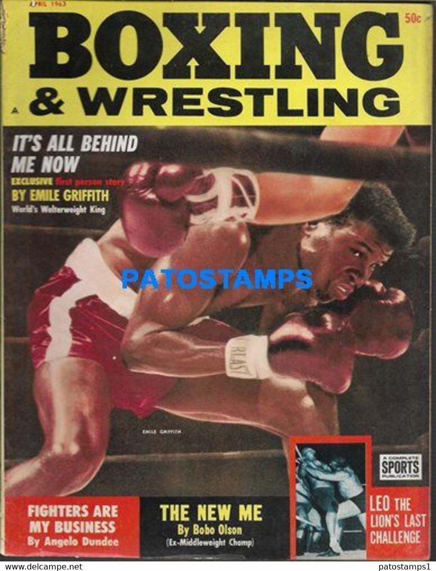 174365 SPORTS BOX REVISTA MAGAZINE BOXING & WRESTLING EMILE GRIFFITH YEAR 1963 NO POSTCARD - Sonstige & Ohne Zuordnung