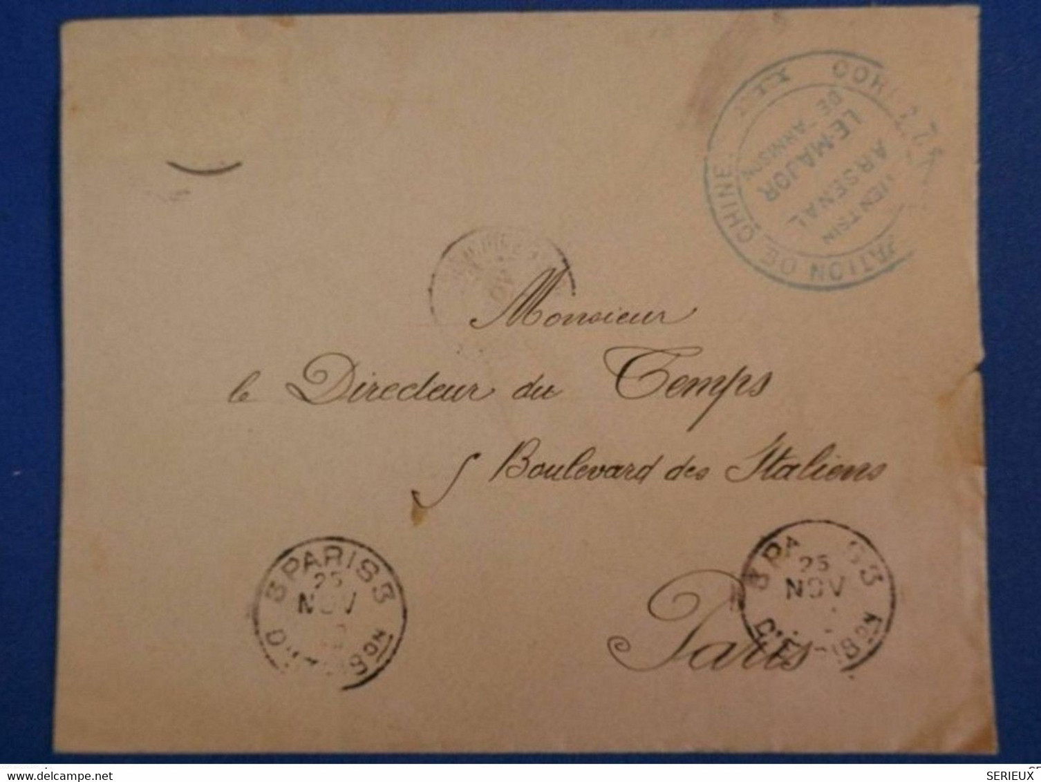 465 CHINA LETTRE RARE CORPS OCCUPATION CHINA TIEN TSIN 1900 POUR PARIS FRANCE + AFFRANCHISSMENTS INTERESSANTS - Lettres & Documents