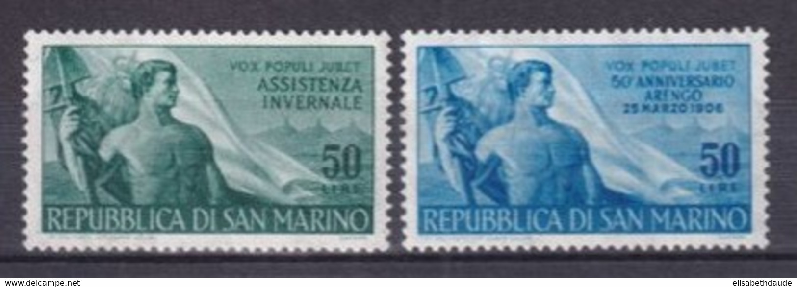 SAN MARINO - SERIE COMPLETE YVERT N°411/412 ** MNH - COTE = 30 EUR. - Nuovi