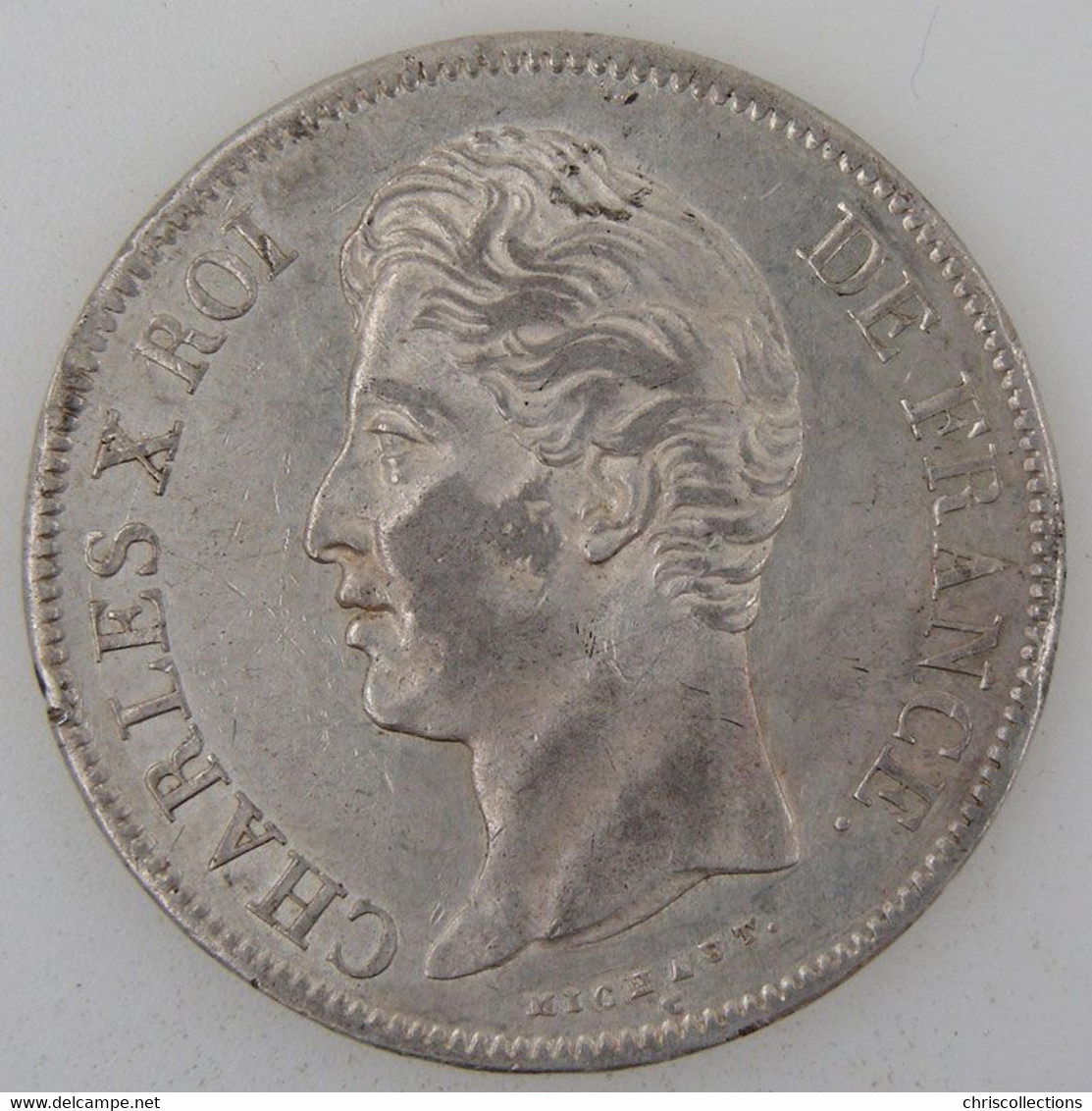 France, Charles X, 5 Francs 1828 A, TTB/SUP, KM# 728.1 - 5 Francs